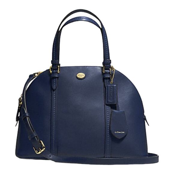 *NWT*COACH  PEYTON LEATHER CORA DOMED SATCHEL hand bagcertificate  authenticity - Picture 1 of 10